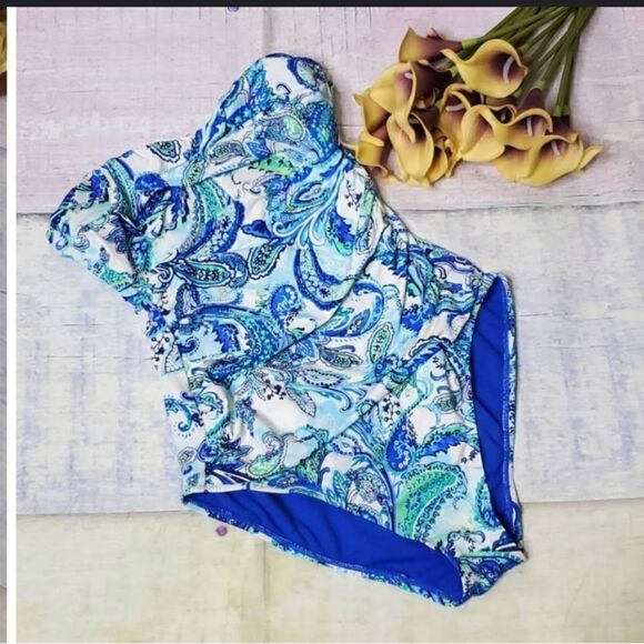 LRL Fiesta Paisley One Piece Swim Suit - Picture 1 of 5